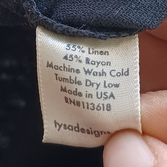 Tysa Designs Linen Blend Lagenlook Wide Leg Pants - Picture 8 of 13